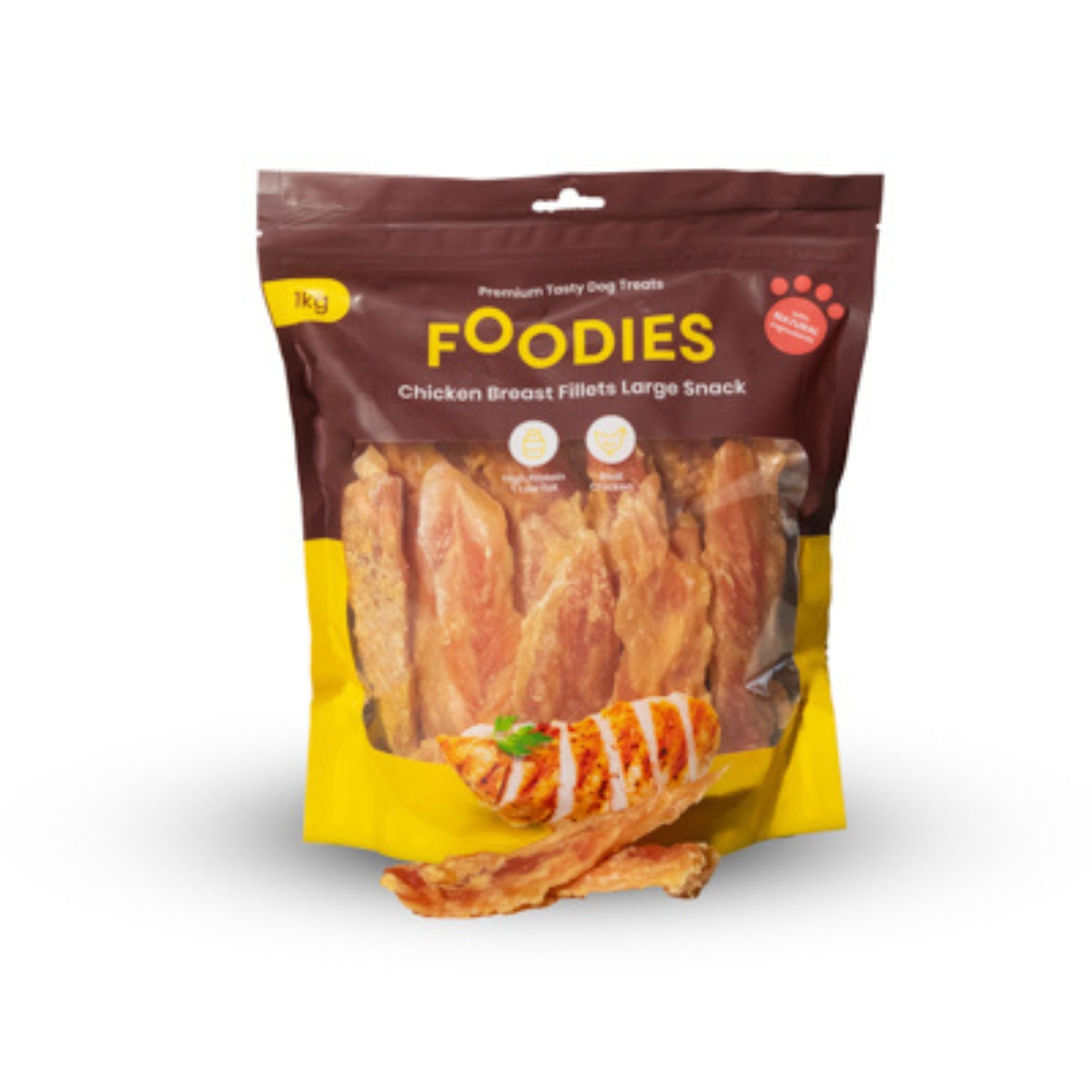 חטיף FOODIES פילה חזה עוף 1 ק"ג חטיפים לכלבים 029 FOODIES