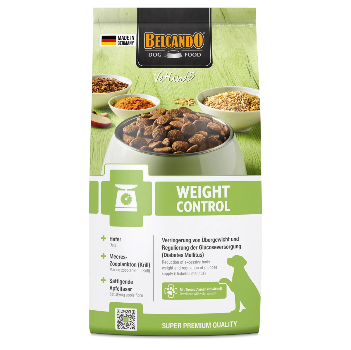 בלקנדו Belcando Vetline Weight Control - מזון רפואי להפחתת משקל ואיזון סוכרת 7.5 ק״ג מזון לכלבים 2 Belcando