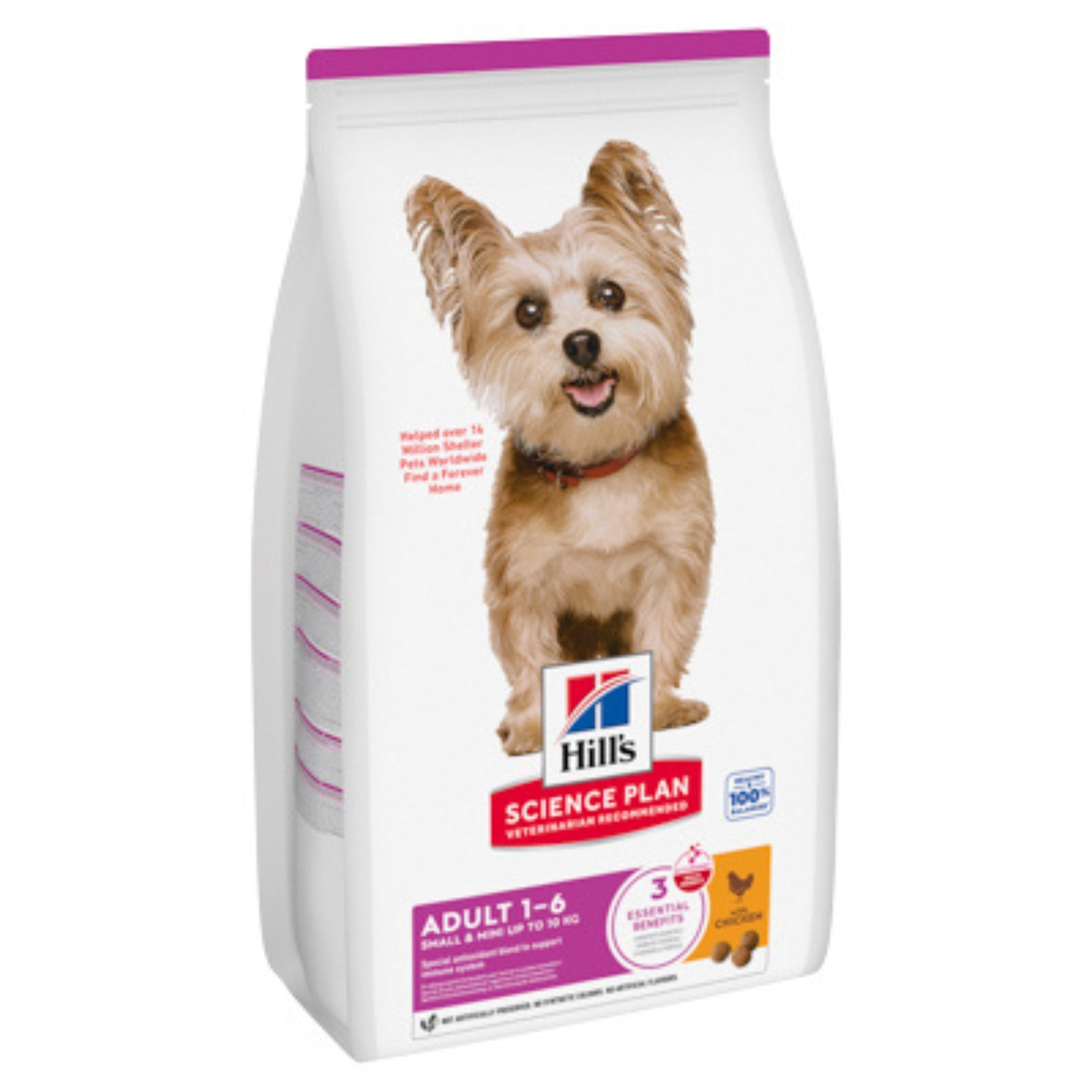 הילס מזון לכלבים בוגר מגזע קטן (עם עוף), 3 ק"ג מזון לכלבים 2_ed97469d-fc9e-4916-993f-22c9e863f681 Hills