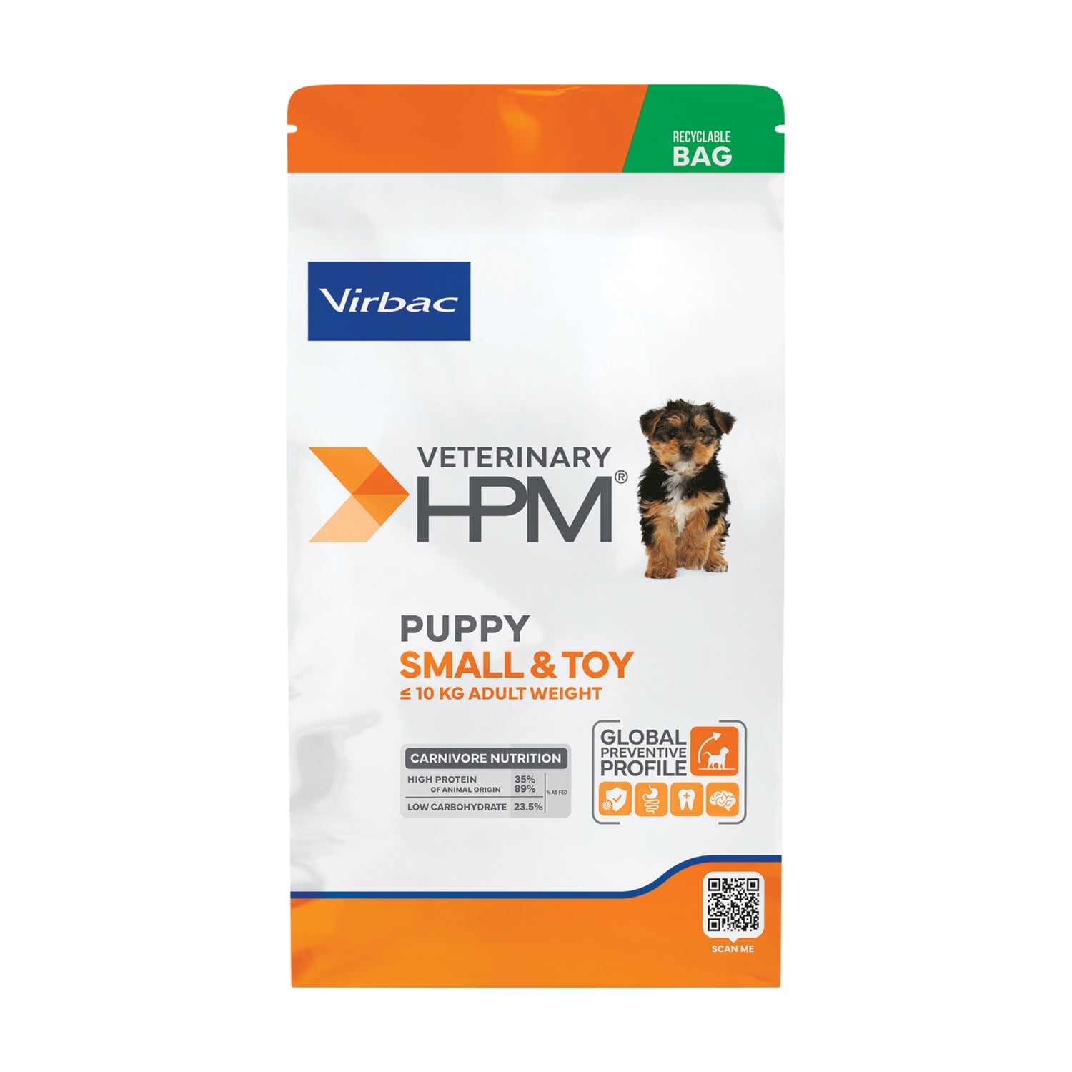Virbac Veterinary HPM Puppy Large &amp Medium – מזון יבש וירבק גורים לכלבים מגזע בינוני וגדול 12 ק״ג