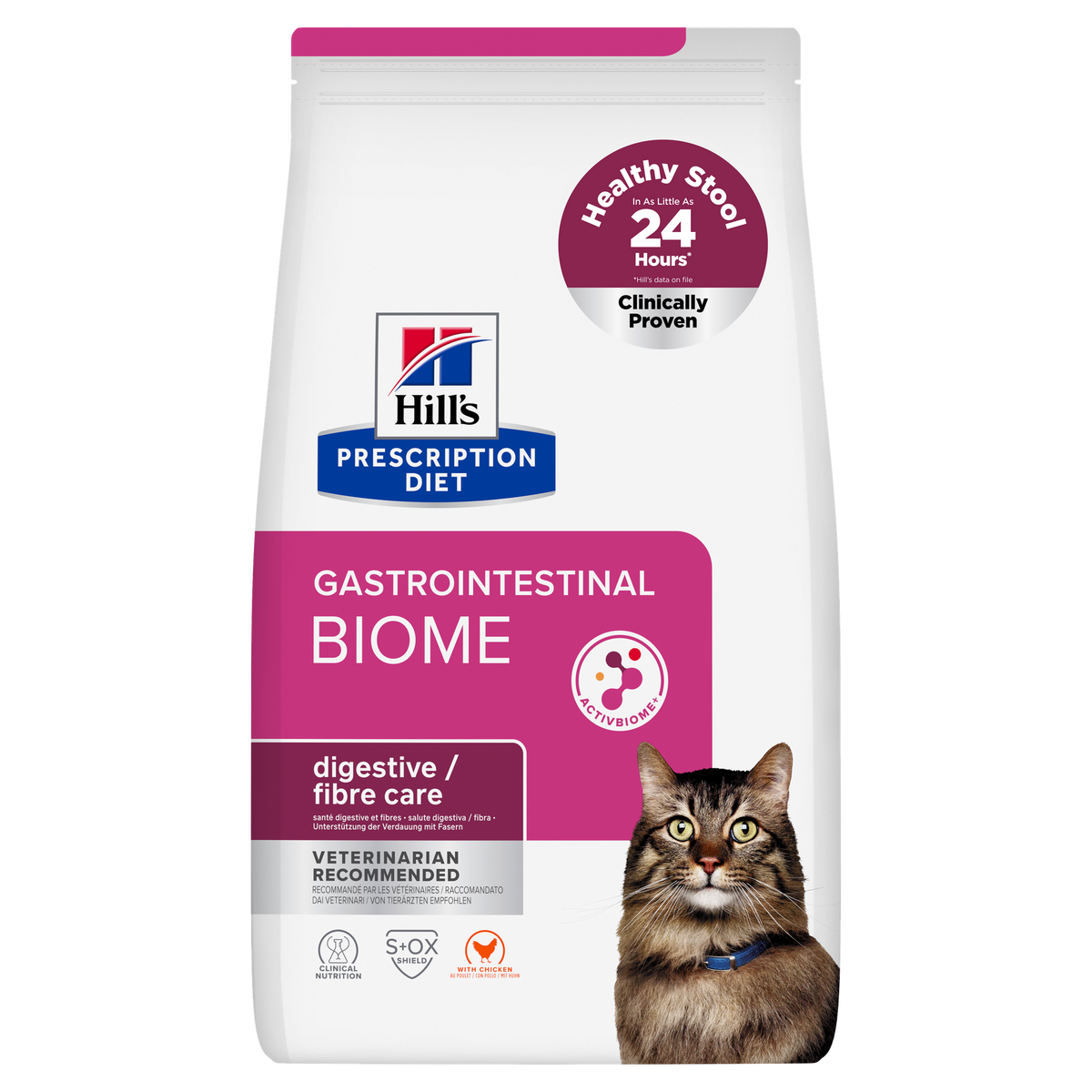 הילס Prescription Diet Gastrointestinal Biome לחתולים בטעם עוף – עיכול רגיש 3 ק״ג