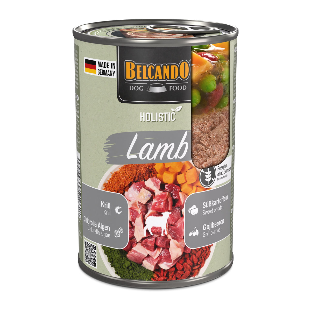 שימורי בלקנדו Belcando Holistic Lamb – כבש רך עם שכבת סופרפוד הוליסטית 400 גרם