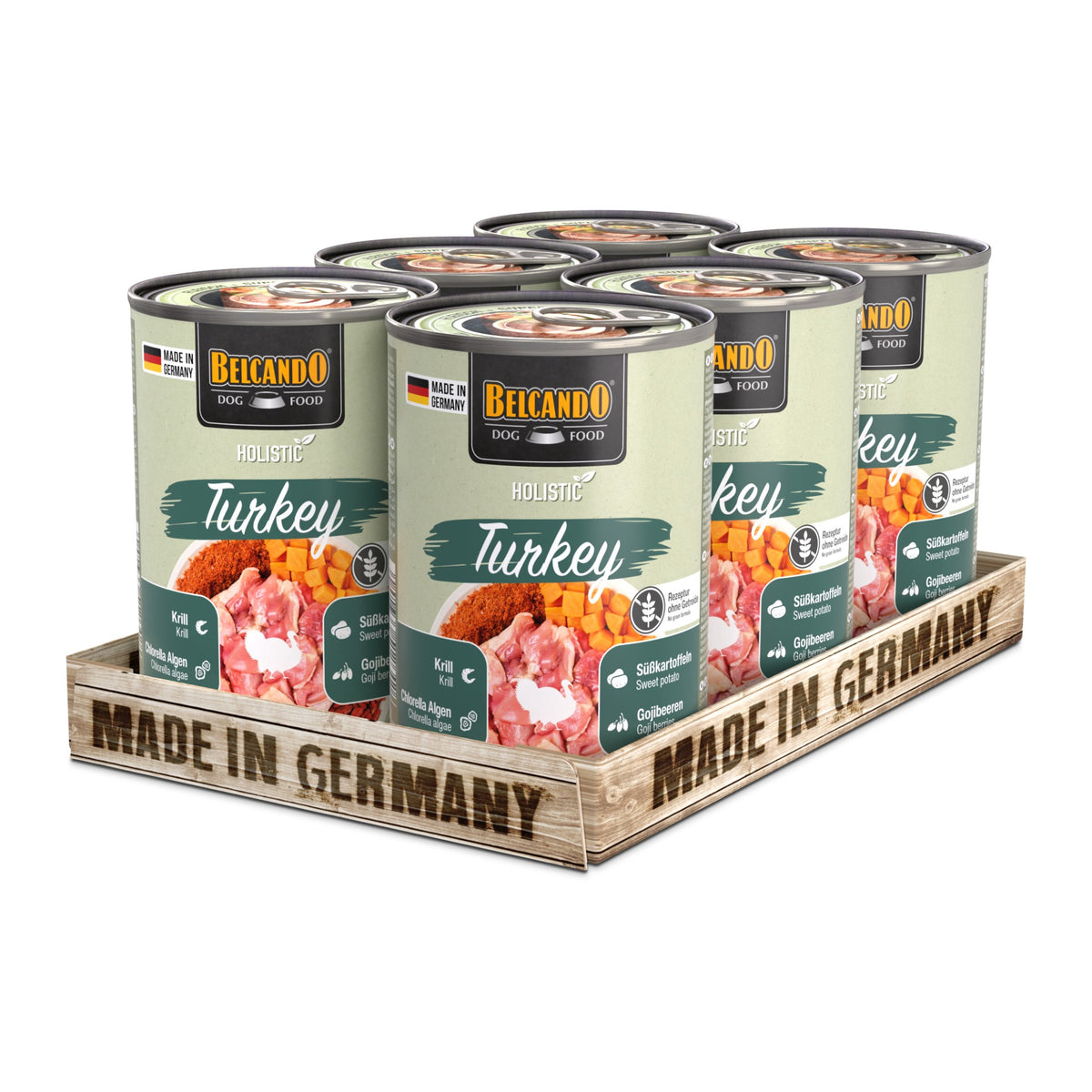 שימורי בלקנדו Belcando Holistic Turkey – הודו משובח עם שכבת סופרפוד הוליסטית 400 גרם