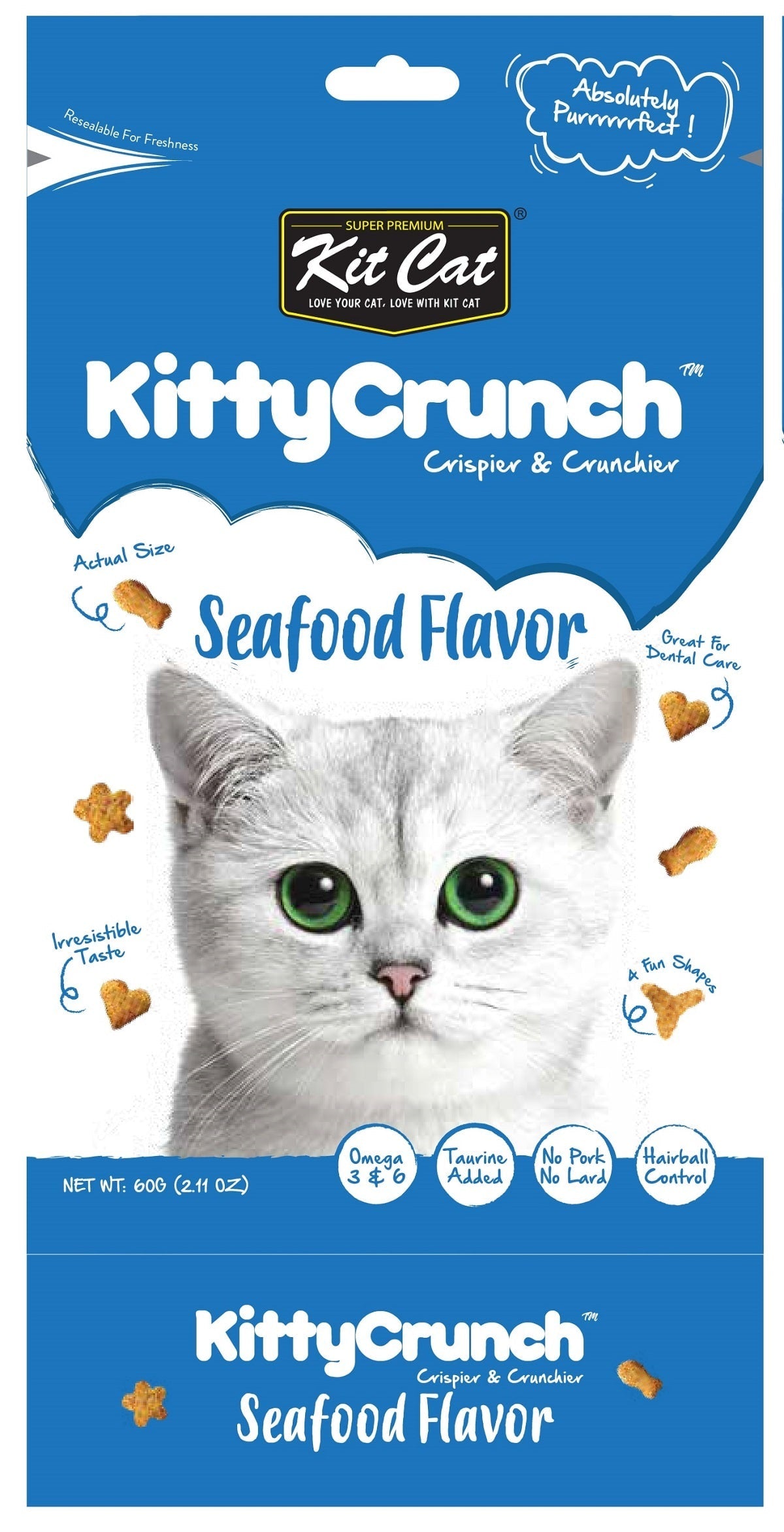 חטיף קיטי קראנץ' - מעדני ים 60 גרם חטיפים לחתולים chatay-kity-kritank-meadan-ym-60-grem-176 Kit Cat