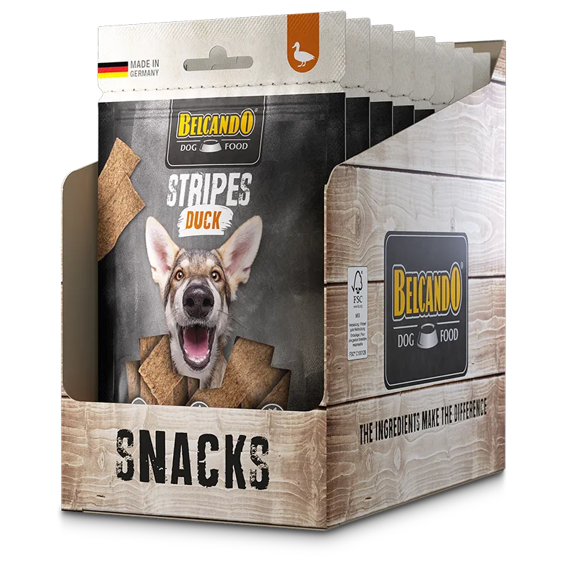 חטיף Belcando Stripes Duck 70 גרם