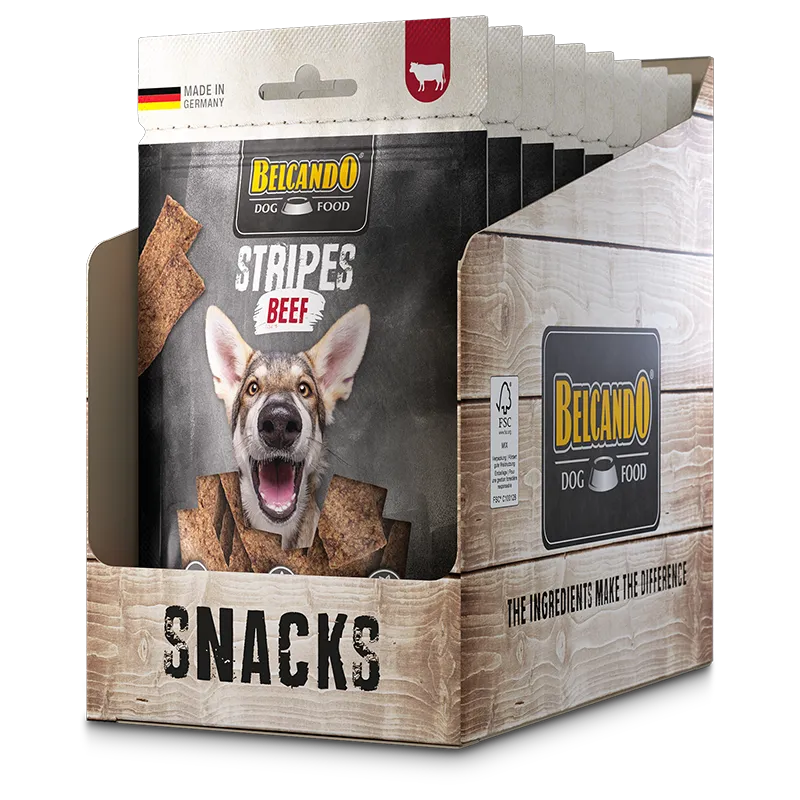 חטיף Belcando Stripes Beef 70 גרם