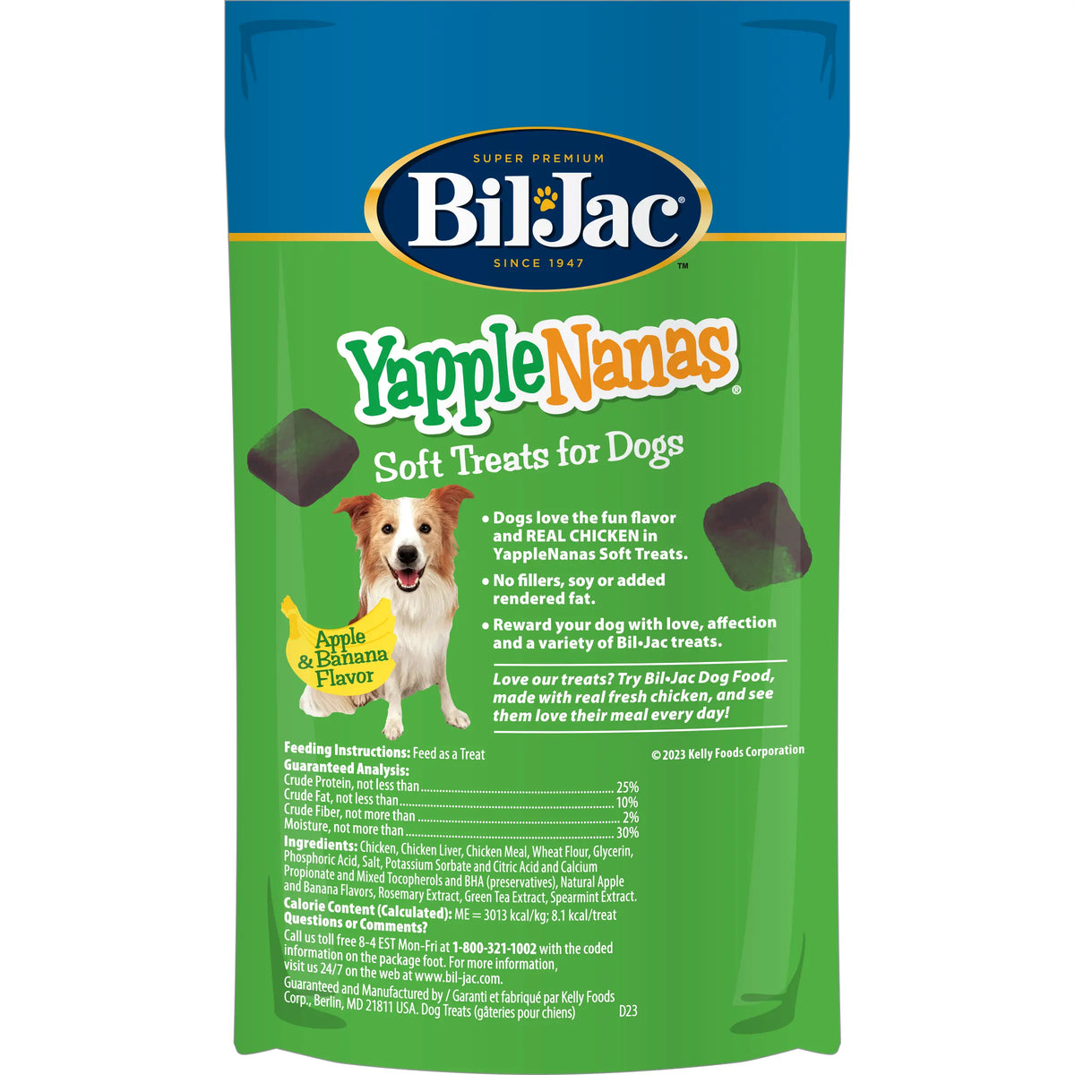 חטיף ביל ג’ק רך לכלב בטעם תפוח ובננה 113 גרם
