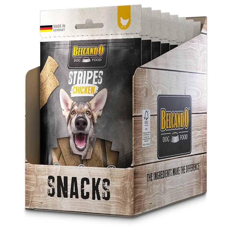 חטיף Belcando Stripes Chicken 70 גרם