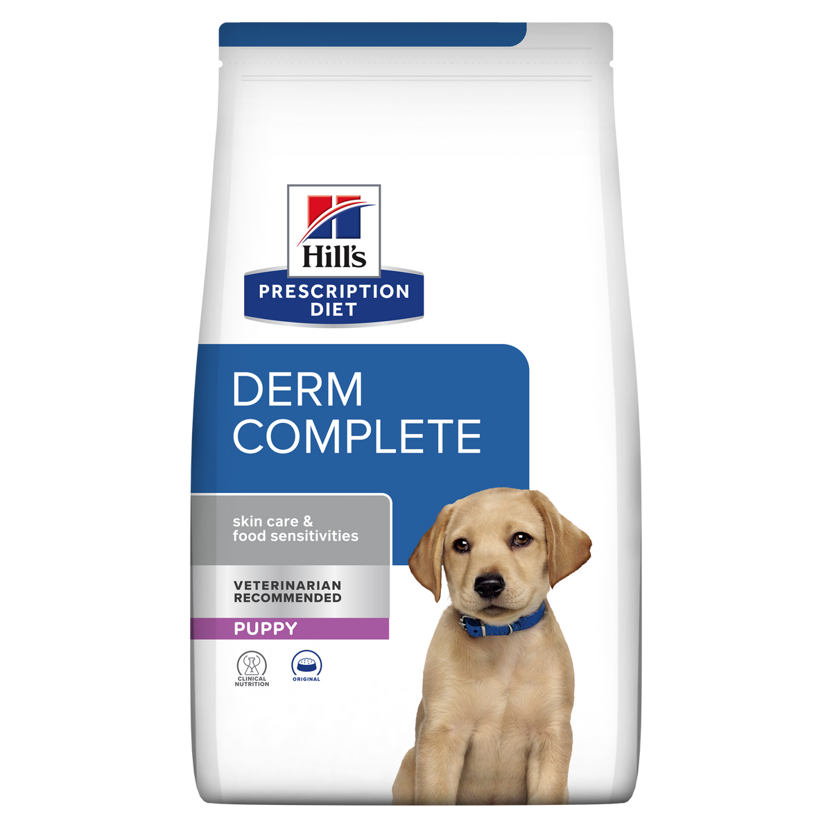 הילס Prescription Diet Derm Complete Puppy לגורי כלבים – עור ואלרגיות 4 ק״ג