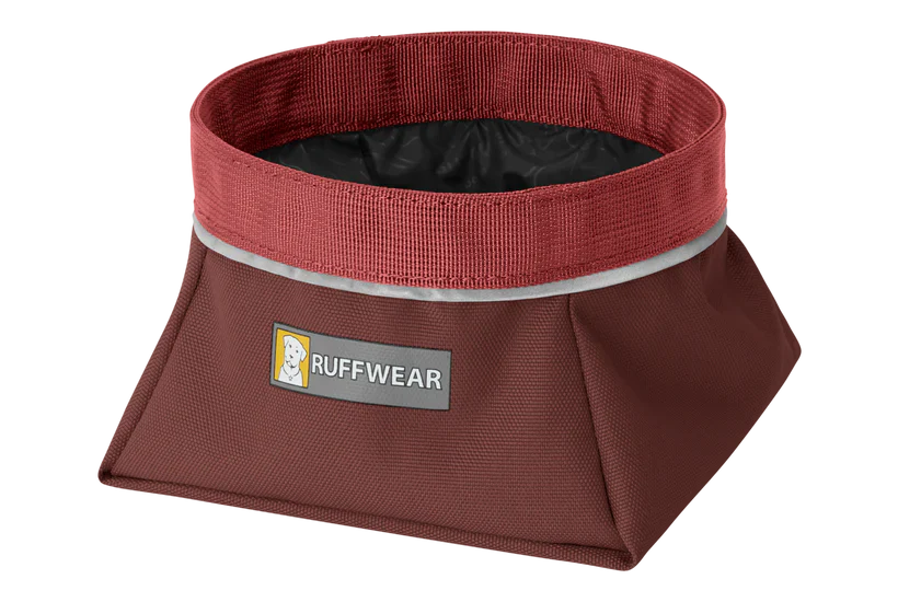 קערת מים לכלב Ruffwear QUENCHER PACKABLE DOG BOWL - FIRED BRICK / S 4.5 IN (11 CM) / 3.2 CUPS (0.75 L) - כלי אוכל ומים