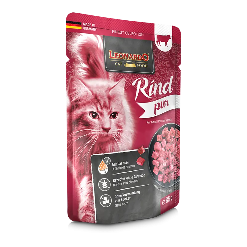 לאונרדו מחית לחתולים בקר 85 גרם