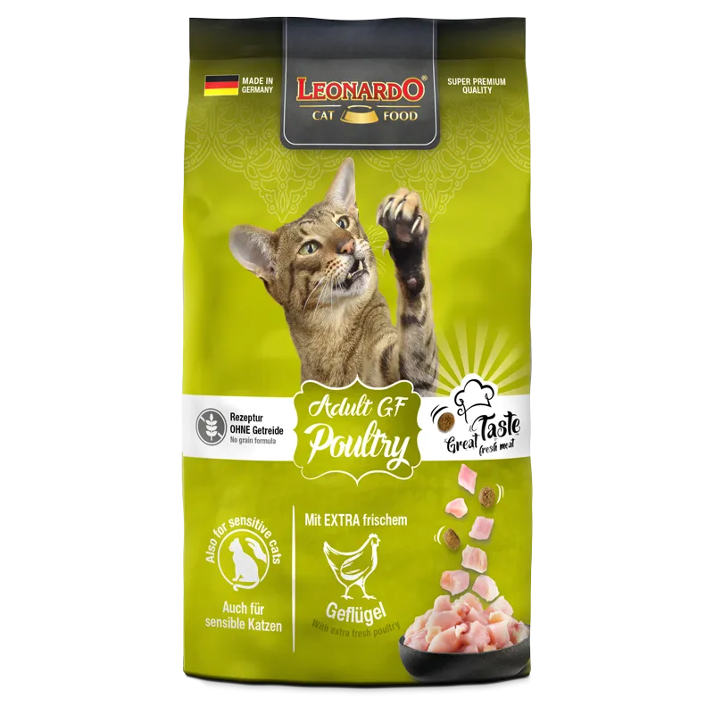 לאונרדו גריין פרי עוף 1.8 ק’ג מזון חתולים