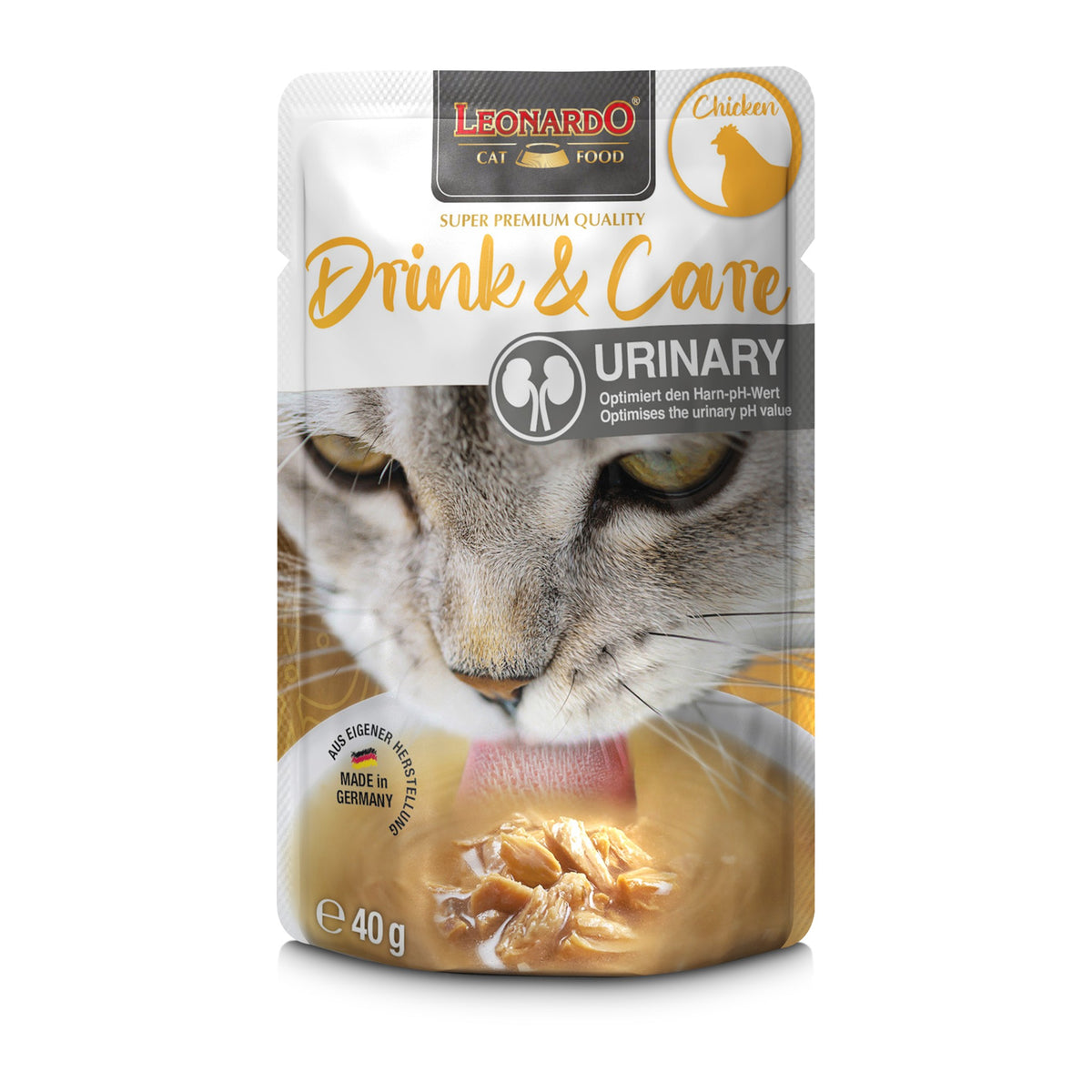 משקה עוף יורינרי לחתולים Leonardo Drink Care