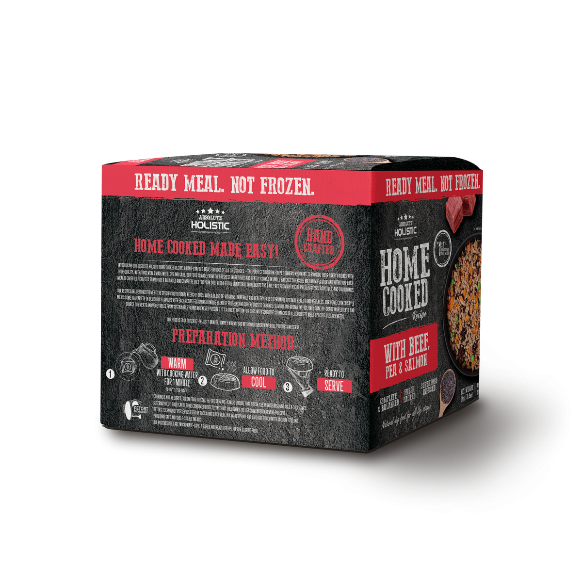 מזון טבעי לכלבים Absolute Holistic בקר אפונה וסלמון 2 ק’ג