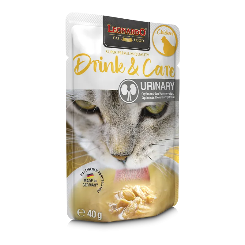 משקה עוף יורינרי לחתולים Leonardo Drink Care