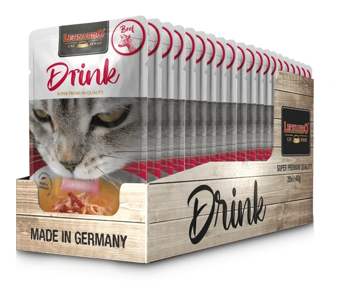 משקה בקר לחתולים Leonardo Drink Care
