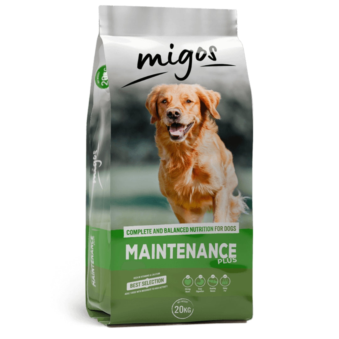 מזון יבש לכלבים בוגרים Migos Maintenance Plus 20 ק״ג מזון לכלבים mizjon-ibsh-lkhlbym-bogrim-migos-maintenance-plus-20-keg-141 Migos
