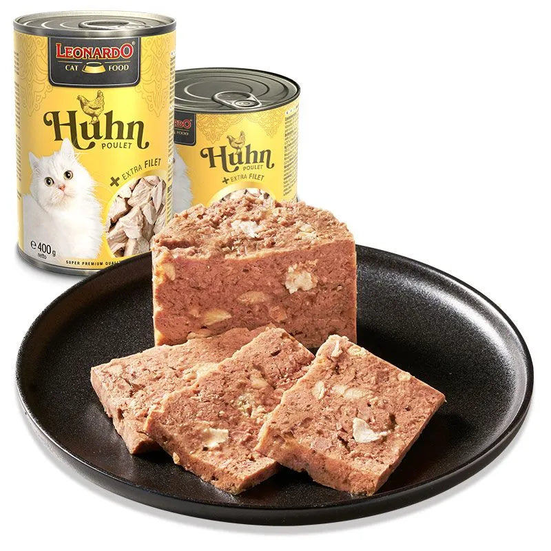 שימורי לאונרדו עוף 400 גרם - שימורים לחתולים