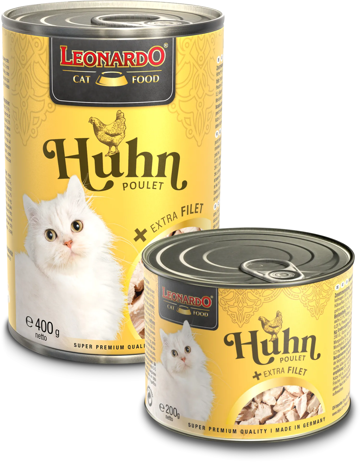 שימורי לאונרדו עוף 400 גרם - שימורים לחתולים