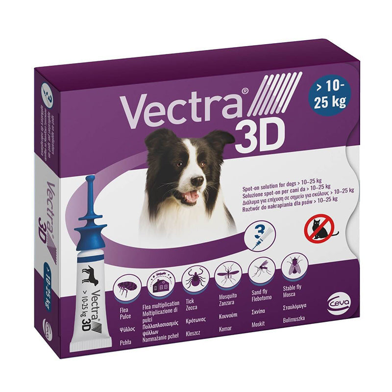 Vectra 3D dog 10-25 KG 3P וקטרה לכלב בינוני